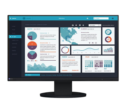 Monitor LED 24" (23,5"-26,4") Eizo FlexScan EV2490-BK